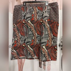 Two for One!! Cato Size 22 Paisley and Floral Print Two Skirt Bundle